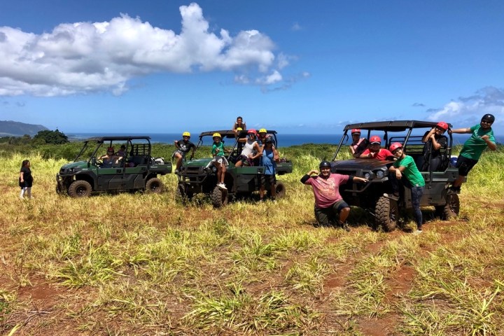 a group of people in a field